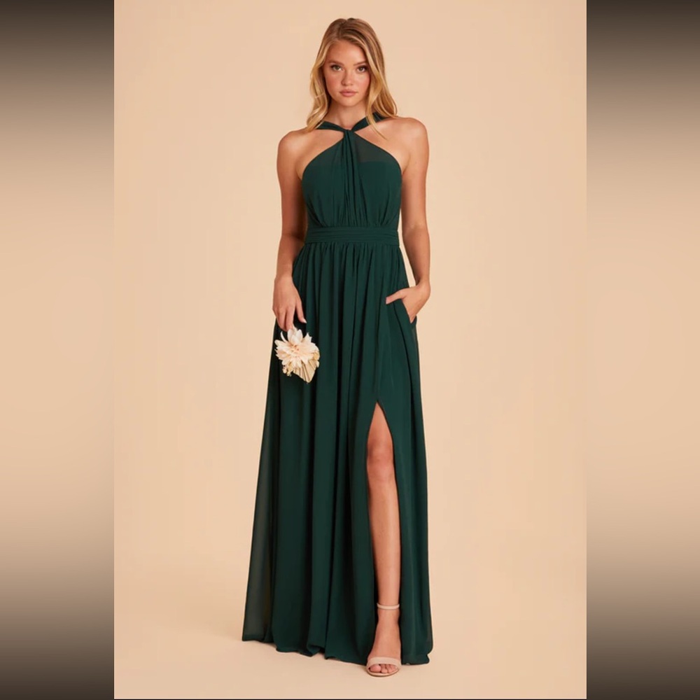 Birdy Grey Kiko Dress in Chiffon Emerald Green